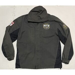 WRANGLER NFR 2018 60th PRCA Contestant Grey Leather Jacket Size Large